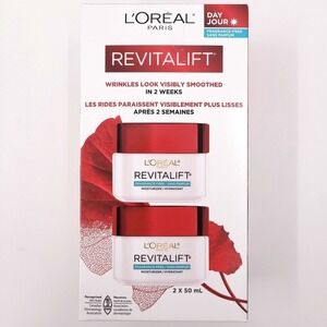 L'Oreal Paris Revitalift 2 Pack Day Moisturizer Anti-Aging Smooth Wrinkles 50mL